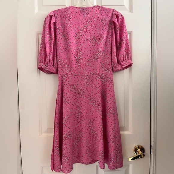 Kate Spade New Meadow Faux Wrap Wrap Dress 0 Floral Pink - Picture 8 of 15